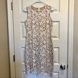 Calvin Klein white lace cocktail dress in size 4